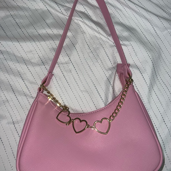 Pink Heart Chain Women's Bag - Picture 1 of 4